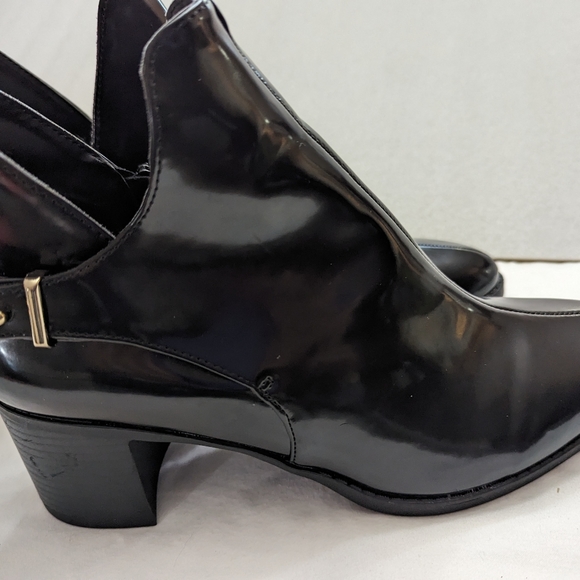 Zara NWT Black Vegan Booties Size 41 - Picture 3 of 9